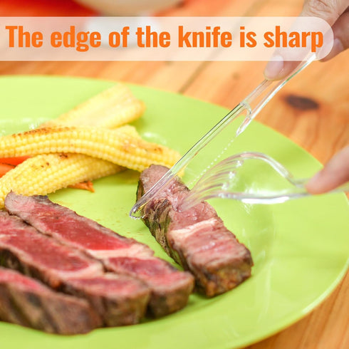 Disposable Plastic Knives Clear, Pack of 50 Individually Wrapped...