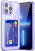 for iPhone 13 Pro Max Phone Case with Card Holder, Clear Transparent Wallet Case for Credit Card & Cash, Thin Slim TPU Silicone Soft Flexible Card...