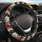 Red Hawaiian Flowers Car Steering Wheel Cover, Universal 15 Inch Soft Elastic and Comfortable Floral Steering Wheel Protector Warm in Winter and C...