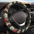 Red Hawaiian Flowers Car Steering Wheel Cover, Universal 15 Inch Soft Elastic and Comfortable Floral Steering Wheel Protector Warm in Winter and C...