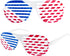 American Flag USA Patriotic Design Plastic Shutter Glasses Shades Sunglasses Eyewear for Party Props, Decoration (12 Pairs)...