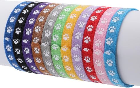 Newborn Puppy Collars, 12 Pcs Whelping Collars for Newborn Puppies Collars for Litter, Adjustable Super Soft Nylon Newborn Dog Identification Band...