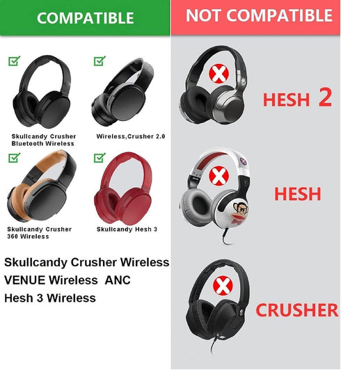 Replacement Ear Pads for Skullcandy Crusher Wireless Crusher Evo Crusher ANC Hesh 3 Headphones, Headset Earpads (Blue)...