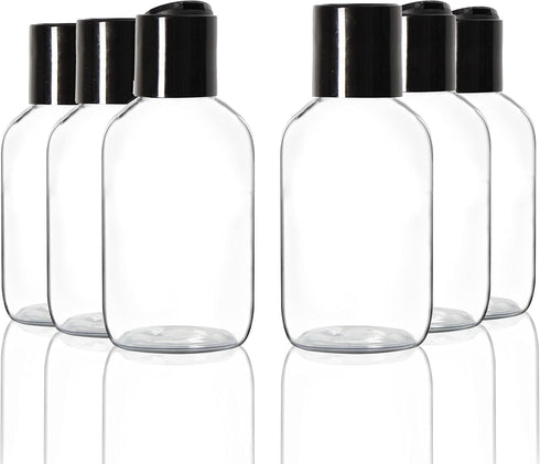 Youngever 12 Pack 4 Ounce Empty Squeeze Containers with Disc Cap, Plastic Bottles with Disc Top Flip Cap, Refillable Cosmetic Bottles, Squeeze Con...