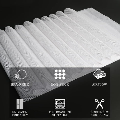 Mesh Dehydrator Sheets for COSORI - by Kispog- 10pcs/stes Silicone Drying Sheets 12x13 inch Compatible with Magic Mill Ivation Chefman ChefWave...