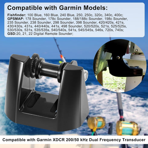 010-10272-00 Heavy Duty Transducer Mount Bracket,Transom Mount Bracket Compatible with Garmin Fishfinder,GPSMAP,GSD...