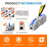 Lever Wire Connectors,KLMNDUO 60pcs 1 to 1 Inline Electrical Wire Connector kit for Quick Connect?1 Conductor Compact Wire Connectors Splicing Con...