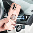 Omorro Rose Gold iPhone 13 Pro Case for Women - Kickstand Ring Holder with 360 Rotation, Magnetic Mount Compatible, Slim Luxury Girly Case in Pink...