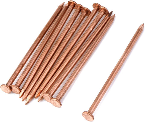 MY MIRONEY 10 Pack 4 Inch Copper Nails Solid Copper Nail Spikes for Slating & Roofing...