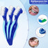 3 Pcs Hard Denture Brush, 3 Colors Premium Hygiene Denture Cleaning Brush for Denture Care, Double Sided Toothbrush with Multi-Layered Bristles & ...