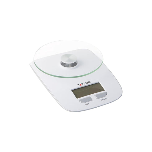 Taylor Glass Platform Digital Kitchen Scale (White)...