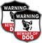Zonon 2 Pcs Beware of Dog Sign for Fence 10 x 8.5 Inch Reflective Dog Warning Signs Aluminum Warning Sign for Indoor Outdoor Home Business Yard Dr...