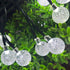 Solar String Lights Outdoor, 20ft Waterproof 30 LEDs 8 Modes Crystal Globe Solar String Fairy Lights Backyard Patio Christmas Lights for Holiday P...