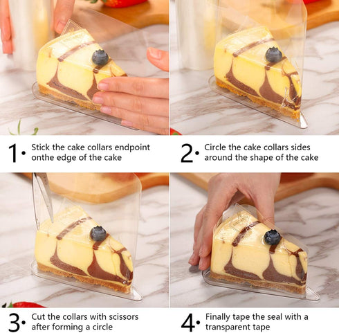 Cake Collars 4x 394inch, Mousse Cake Acetate Sheets for Cake Decorating, Chocolate Mousse Baking...