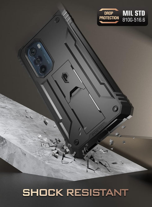 Poetic Revolution Case for Moto Edge Plus 5G 6.7" (2022) / Edge+ 5G UW (2022), Model # XT2201, Full-Body Rugged Shockproof Protective Cover with K...
