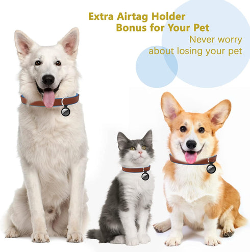Retractable Dog Leash + Holder for Apple Airtag, 16 Feet Long Suitable Small Medium Dogs up to 33lbs, Yellow Gray...