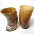 Mythrojan Original Viking Drinking Horn Mug 100% Authentic Beer Glass Set of 2, Natural Ox Horn Tumbler Norse Medieval Tankard Glass Cool Unqiue T...