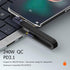 Short USB C Cable, 240W USB C to USB C 0.4FT Right Angle Cable Support Thunderbolt 4/3/USB4, 8K@60HZ Display,40Gbps Data Transfer for PowerBank,Ca...