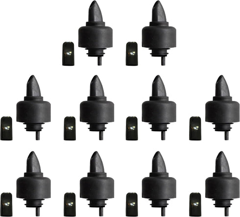 The Pure Pour Liquor Bottle Pourers - Leak-Proof Pour Spouts with Dust Caps – Fits Most Alcohol, Syrup, Olive Oil & Vinegar Bottles – Dishwasher S...