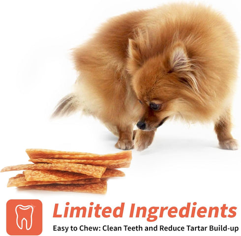 Chicken Dog Chew Chips, Puffed Human Grade Chicken Dog Treat, Rawhide Alternative, Easy to Digest 12pcs/Pack...