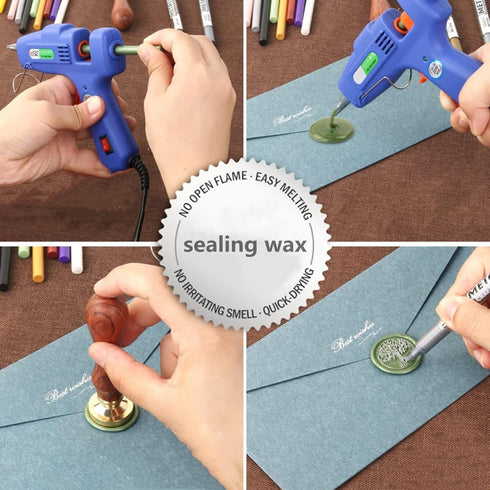 Pearl White Wax Seal Sticks, ONWINPOR 40pcs Glue Gun Pearl White Wax Sealing Sticks for Wax Seal Stamp, Wedding Invitations, Envelope Letter Seali...