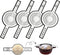 4 PCS sourdough silicone bread sling for dutch oven sourdough bread proofing mat baking supplies Non-Stick & Easy Clean extra long Handles Reusabl...