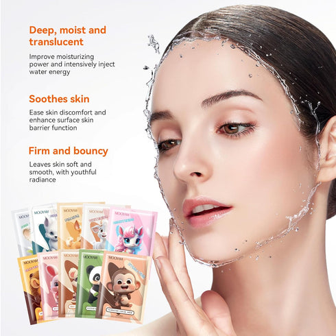 Face Masks Skincare Luxury Animal Series Face Masks - Natural Ingredients for Glowing Skin - Rejuvenate Your Complexion with Our Unique And Safety...