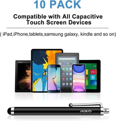 Stylus Pens for Touchscreens, MEKO 10 Pack High Precision Capacitive Stylus for iPad iPhone Tablets Smartphone&All Universal Touch Screen(10 Stylu...
