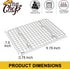 P&P CHEF 2-Pieces Small Cooling Baking Racks, Stainless Steel Grid Rack for Cooking Roasting Drying Grilling, 9.75'' x 7.5'' x 0.75'', Oven & Dish...
