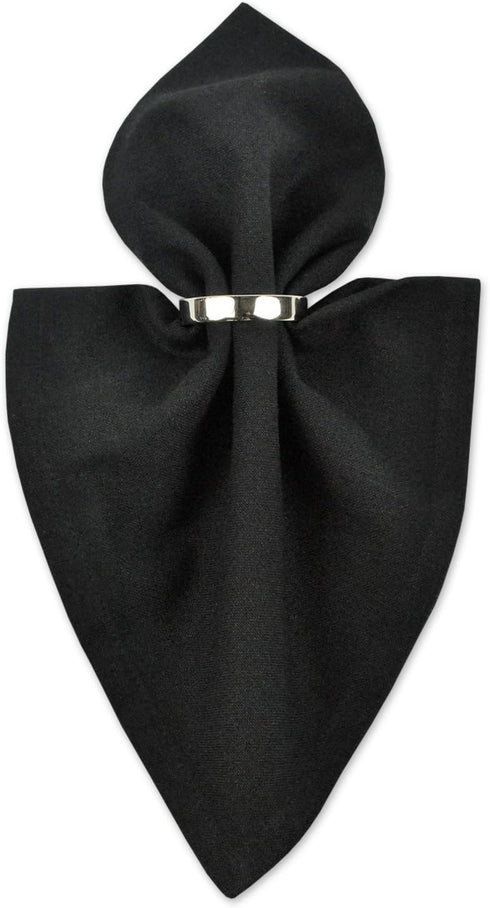 Cotton Dinner Napkins Black - 6 Pack (18 inches x18 inches) Soft and Comfortable - Durable Hotel Quality - Ideal for Events and Regular Home Use...