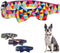 Dog Collars with Bow Tie Colorful Geometry Patterns, Small Puppy Dog Collars with Bow, Adjustable Dog Collar for XS Small Medium Large Dog (Colorf...