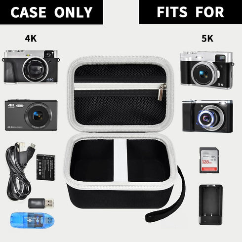 Hard Case Compatible with Hauyince/for ToAuite/for Lecnippy/for Bifevsr/for Lecran/for Saneen 4K 5K Digital Camera 48MP, Portable Camera Storage C...