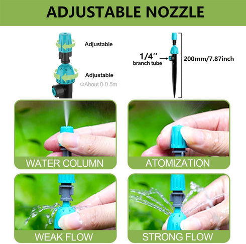 URANT Micro Spray Spray Sprinkler Sprinkler for 1/4 Inch Drip Irrigation Pipe,15 Adjustable 360-degree Water Dropper for Balcony,Garden Watering S...