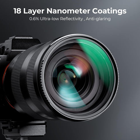 K&F Concept 77mm MCUV Lens Protection Filter 18 Multi-Coated Camera Lens UV Filter Ultra Slim with Cleaning Cloth (K-Series)...