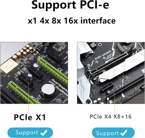 GELRHONR M.2 NVME SSD to PCIe X1 Host Controller Expansion Card,Supports 2280, 2260, 2242, 2230 Solid State Drives(Do not Support NGFF)...