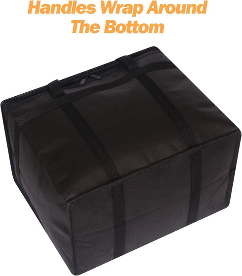 DIOMMELL XL Insulated Reusable Grocery Bags with Sturdy Zipper Reinforced Bottom & Handles, Foldable Washable Heavy Duty Cooler Totes for Hot or C...