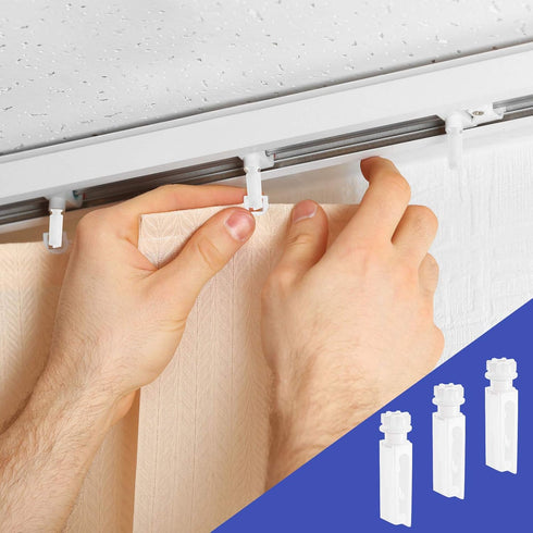 Vertical Blind Replacement Parts Repair Tabs White Stems for Window Carrier Vertical Blinds Curtain Accessories(20 Pieces)...