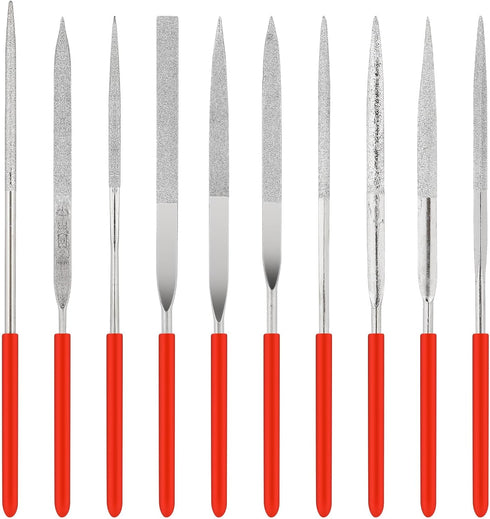 10 Pcs Metal File Set Metal Files Multipurpose Small File Set Miniature Diamond Files Round Needle File Various Shapes Mini File Set for Metal Cra...