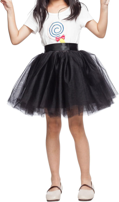 Little Girl Tutu Skirt A Line 7 Layers Tulle Skirt Party Princess Dance Tutus for Girls 4T -6T...