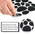 Coopay 12 Sheets Black Adhesive Felt Circles Felt Pads Spotty Dog Style 288 Pieces Irregular Shape Dots Felt for Halloween DIY Sewing Projects Cos...