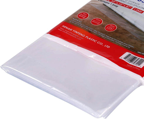TopSoon Mattress Storage Bag Mattress Disposal Bag Full/Twin Size 54-Inch by 87-Inch Clear...