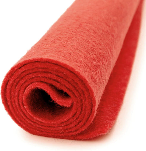 Kiss Me Darling Red - Wool Felt Oversized Sheet - 20% Wool Blend - 1 12x18 inch Sheet...