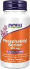 NOW Supplements, Phosphatidyl Serine 100 mg with Phospholipid compound derived from Soy Lecithin, 60 Veg Capsules...