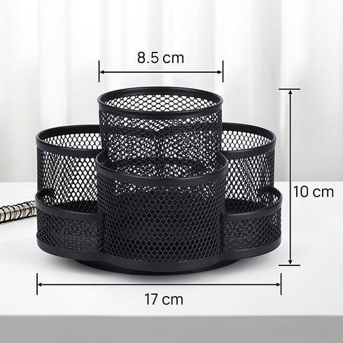 Pen Holder for Desk, Rotating Pencil Holder, Cup Holder for Desk Office Pen Organizer in Black...