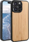 Natural Wood Case Compatible with iPhone 15 Pro Max Wood Cases Wooden Shockproof Protective Cover Unique Classy Vintage Slim Elegant Minimalist Th...