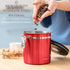 Mixpresso 16 Oz Red Coffee Canister, Stainless Steel Airtight Coffee Container, Air tight Jar Tea Storage with Date Tracker, Vacuum Sealed Espress...