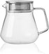 CNGLASS One-Touch Glass Tea Maker,20oz(600ml) Glass Teapot and Kettle with Stainless Steel Filter Lid,Borosilicate Glass Tea Pot for Loose Leaf Te...