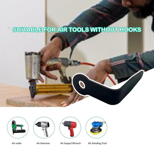 Aluminum Pneumatic Tool Rafter Hook "L" Shaped For Nail Guns With 1/4" Industrial Fittings...