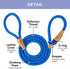 5 FT Slip Lead Dog Leash, Heavy Duty Rope Leash for Small Medium Large Dogs, No Pull Training Lead with Reflective Thread, Strong Comfortable Loop...