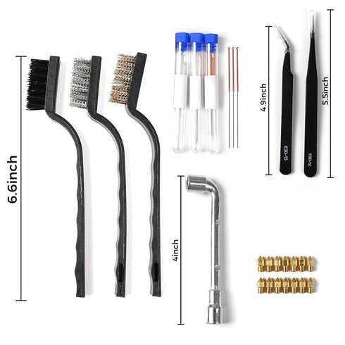 Twotrees 41 Piece 3D Printer Tool kit, Diverse 3D Printer Nozzle Cleaning Kit and Repair Tool Set, Including Tool Box, for 3D Printer Assembly, Cl...
